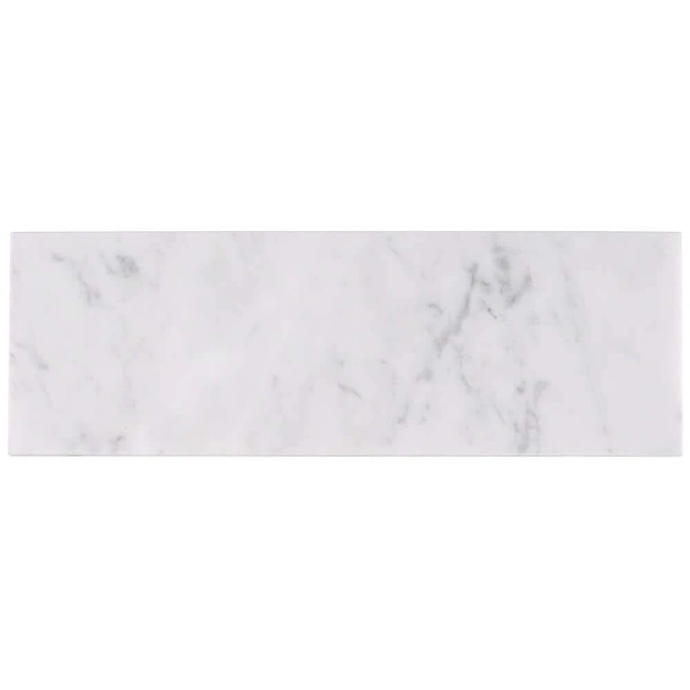 White Carrara 4 in. x 12 in. x 9mm Polished Marble Subway Tile (30 pieces / 10 sq. ft. / box) by Ivy Hill Tile 10 White Carrara 4 in. x 12 in. x 9mm Polished Marble Subway Tile (30 pieces / 10 sq. ft. / box) by Ivy Hill Tile - Image 8