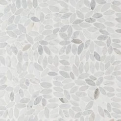 Countryside Flower Carrara 11.81 in. x 11.81 in. Natural Marble Floor and Wall Mosaic Tile (0.96 sq. ft./Each) by Ivy Hill Tile