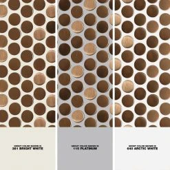 Copper Penny Round 12 in. x 12 in. x 8 mm Stainless Steel Metal Mosaic Wall Tile by Ivy Hill Tile -Tile Elegant Shop copper ivy hill tile metal tile ext3rd101739 1d 1000