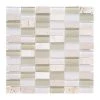 Cottage Ridge Cream 11.625 in. x 11.625 in. Mixed Glass Travertine and Glass Mosaic Tile (9.38 sq. ft./Case) by Jeffrey Court -Tile Elegant Shop cream jeffrey court glass tile 99188 64 1000