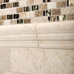 Molten 11.875 in. x 11.25 in. Interlocking Cream Glass/Cream and Emperador Marble Mosaic Tile (.927 sq. ft./Each) by Jeffrey Court 14 Molten 11.875 in. x 11.25 in. Interlocking Cream Glass/Cream and Emperador Marble Mosaic Tile (.927 sq. ft./Each) by Jeffrey Court -Tile Elegant Shop cream jeffrey court glass tile 99481 66 1000