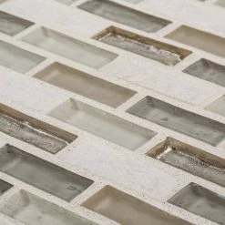 Afternoon Tea Cream 11.5 in. x 11.625 in. Interlocking Mixed Glass and Stone Mosaic Wall Tile (14.83 sq. ft./Case) by Jeffrey Court 11 Afternoon Tea Cream 11.5 in. x 11.625 in. Interlocking Mixed Glass and Stone Mosaic Wall Tile (14.83 sq. ft./Case) by Jeffrey Court -Tile Elegant Shop cream jeffrey court glass tile 99621 1d 1000