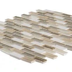 Afternoon Tea Cream 11.5 in. x 11.625 in. Interlocking Mixed Glass and Stone Mosaic Wall Tile (14.83 sq. ft./Case) by Jeffrey Court 9 Afternoon Tea Cream 11.5 in. x 11.625 in. Interlocking Mixed Glass and Stone Mosaic Wall Tile (14.83 sq. ft./Case) by Jeffrey Court -Tile Elegant Shop cream jeffrey court glass tile 99621 40 1000