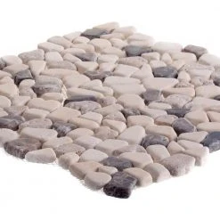 Emperador River Rocks Cream 11.5 in. x 11.5 in. Interlock Travertine/Marble Wall/Floor Mosaic Tile (9.18 sq. ft./Case) by Jeffrey Court 9 Emperador River Rocks Cream 11.5 in. x 11.5 in. Interlock Travertine/Marble Wall/Floor Mosaic Tile (9.18 sq. ft./Case) by Jeffrey Court -Tile Elegant Shop cream jeffrey court marble tile 99049 40 1000