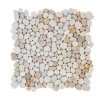 Creama River Rock 11.25 in. x 11.25 in. Honed Marble/ Limestone Floor and Wall Mosaic Tile (8.79 sq. ft./Case) by Jeffrey Court 1 Creama River Rock 11.25 in. x 11.25 in. Honed Marble/ Limestone Floor and Wall Mosaic Tile (8.79 sq. ft./Case) by Jeffrey Court -Tile Elegant Shop cream jeffrey court marble tile 99052 64 1000 1