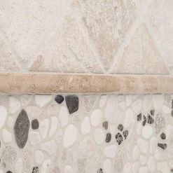 River Rock Medley 11.5 in. x 11.5 in. Cream Travertine/ Cream and Brown Marble Wall and Floor Mosaic Tile by Jeffrey Court 11 River Rock Medley 11.5 in. x 11.5 in. Cream Travertine/ Cream and Brown Marble Wall and Floor Mosaic Tile by Jeffrey Court -Tile Elegant Shop cream jeffrey court mosaic tile 99035 a0 1000