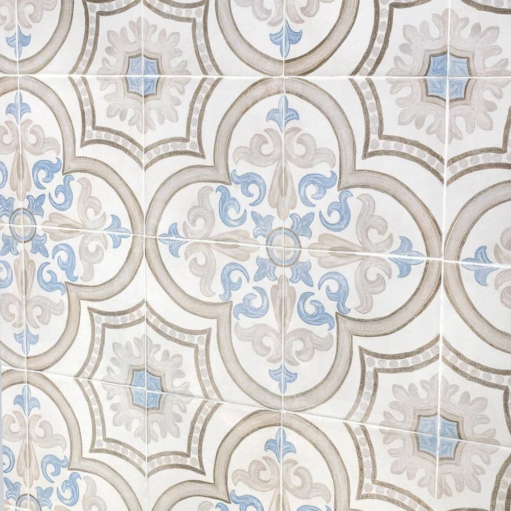 Valencia Daiza Encaustic 8 in. x 8 in. 9mm Matte Porcelain Floor and Wall Tile (26-piece 11.19 sq. ft. / box) by Ivy Hill Tile 8 Valencia Daiza Encaustic 8 in. x 8 in. 9mm Matte Porcelain Floor and Wall Tile (26-piece 11.19 sq. ft. / box) by Ivy Hill Tile - Image 6