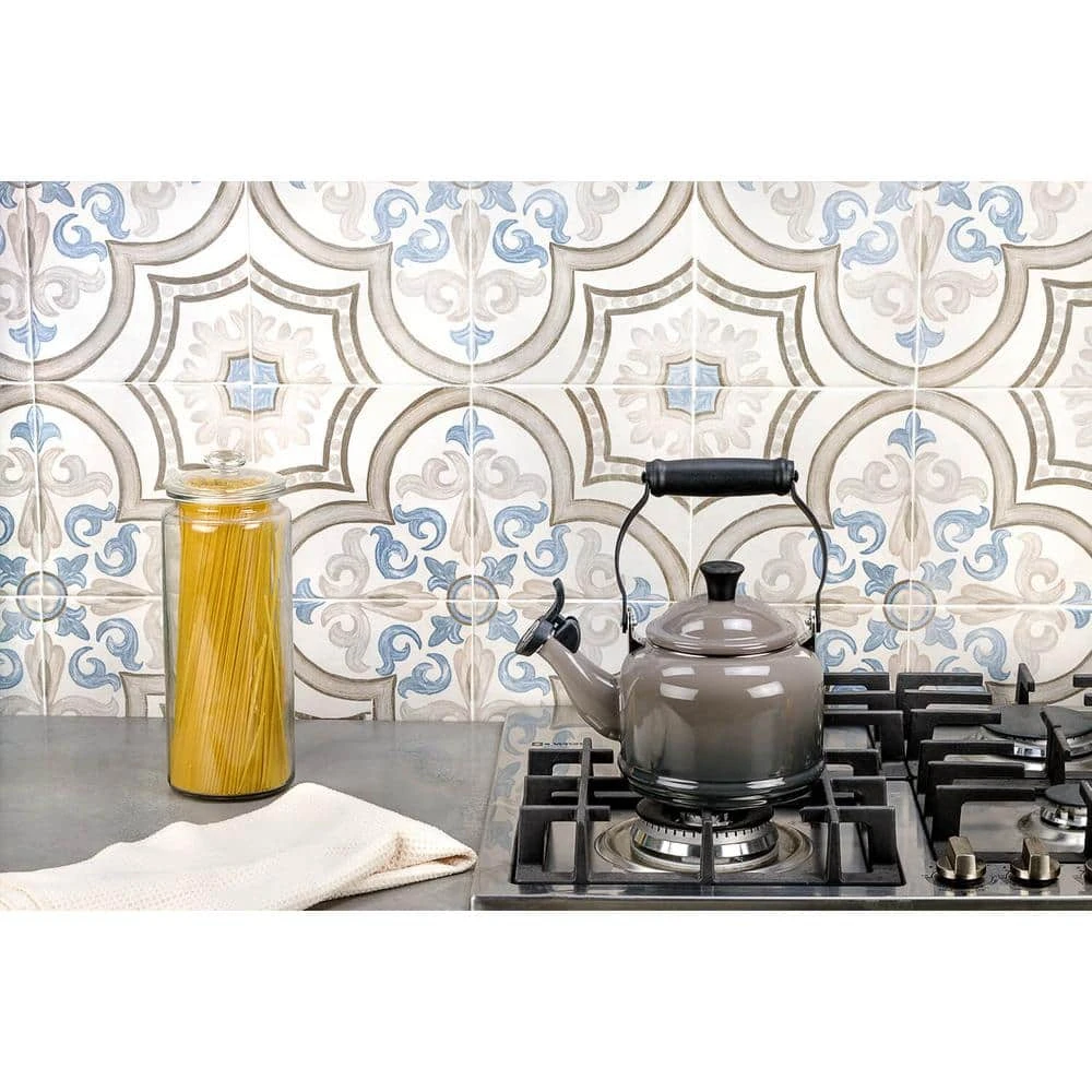 Valencia Daiza Encaustic 8 in. x 8 in. 9mm Matte Porcelain Floor and Wall Tile (26-piece 11.19 sq. ft. / box) by Ivy Hill Tile 4 Valencia Daiza Encaustic 8 in. x 8 in. 9mm Matte Porcelain Floor and Wall Tile (26-piece 11.19 sq. ft. / box) by Ivy Hill Tile - Image 2