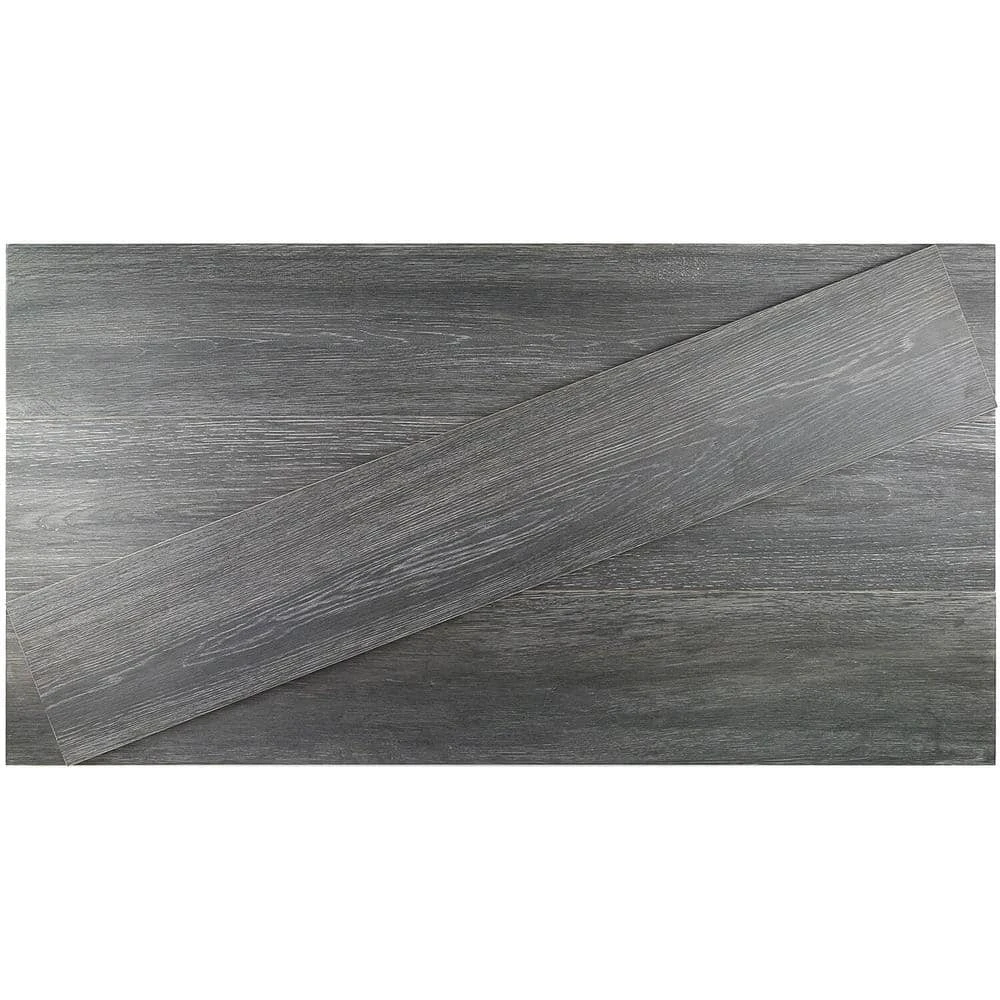 Helena Dark Gray 8 in. x 45 in. 10mm Natural Wood Look Porcelain Floor and Wall Tile (5 pieces / 12.26 sq. ft. / box) by Ivy Hill Tile 6 Helena Dark Gray 8 in. x 45 in. 10mm Natural Wood Look Porcelain Floor and Wall Tile (5 pieces / 12.26 sq. ft. / box) by Ivy Hill Tile - Image 4