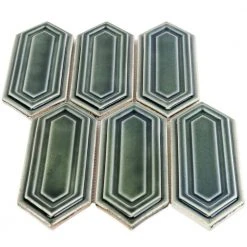Delphi Hexagon Deep Emerald 9.5 in. x 15.5 in. Glazed Ceramic Mosaic Tile (1.02 sq. ft./Sheet) by Ivy Hill Tile 11 Delphi Hexagon Deep Emerald 9.5 in. x 15.5 in. Glazed Ceramic Mosaic Tile (1.02 sq. ft./Sheet) by Ivy Hill Tile -Tile Elegant Shop deep emerald ivy hill tile ceramic tile ext3rd105787 1d 1000