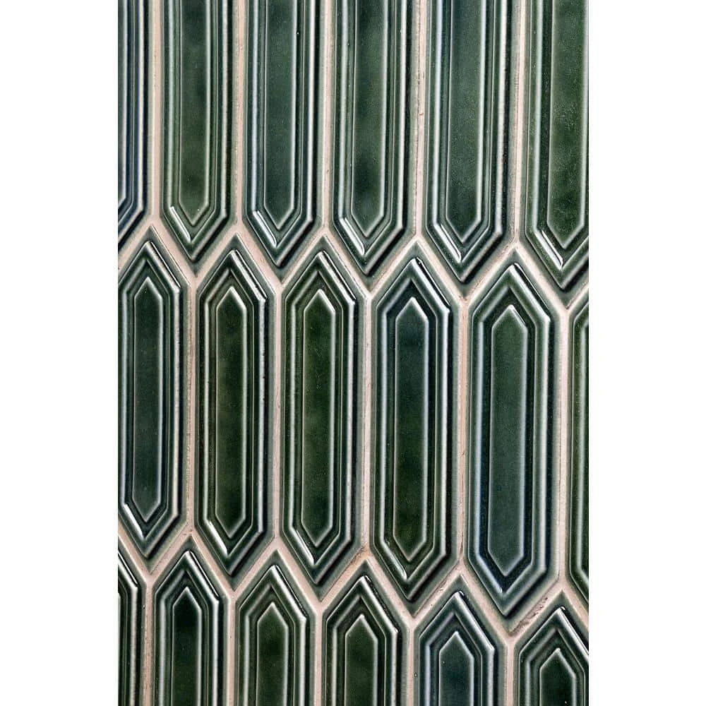 Delphi Hexagon Deep Emerald 9.5 in. x 15.5 in. Glazed Ceramic Mosaic Tile (1.02 sq. ft./Sheet) by Ivy Hill Tile 3 Delphi Hexagon Deep Emerald 9.5 in. x 15.5 in. Glazed Ceramic Mosaic Tile (1.02 sq. ft./Sheet) by Ivy Hill Tile