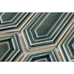 Delphi Hexagon Deep Emerald 9.5 in. x 15.5 in. Glazed Ceramic Mosaic Tile (1.02 sq. ft./Sheet) by Ivy Hill Tile 10 Delphi Hexagon Deep Emerald 9.5 in. x 15.5 in. Glazed Ceramic Mosaic Tile (1.02 sq. ft./Sheet) by Ivy Hill Tile -Tile Elegant Shop deep emerald ivy hill tile ceramic tile ext3rd105787 a0 1000