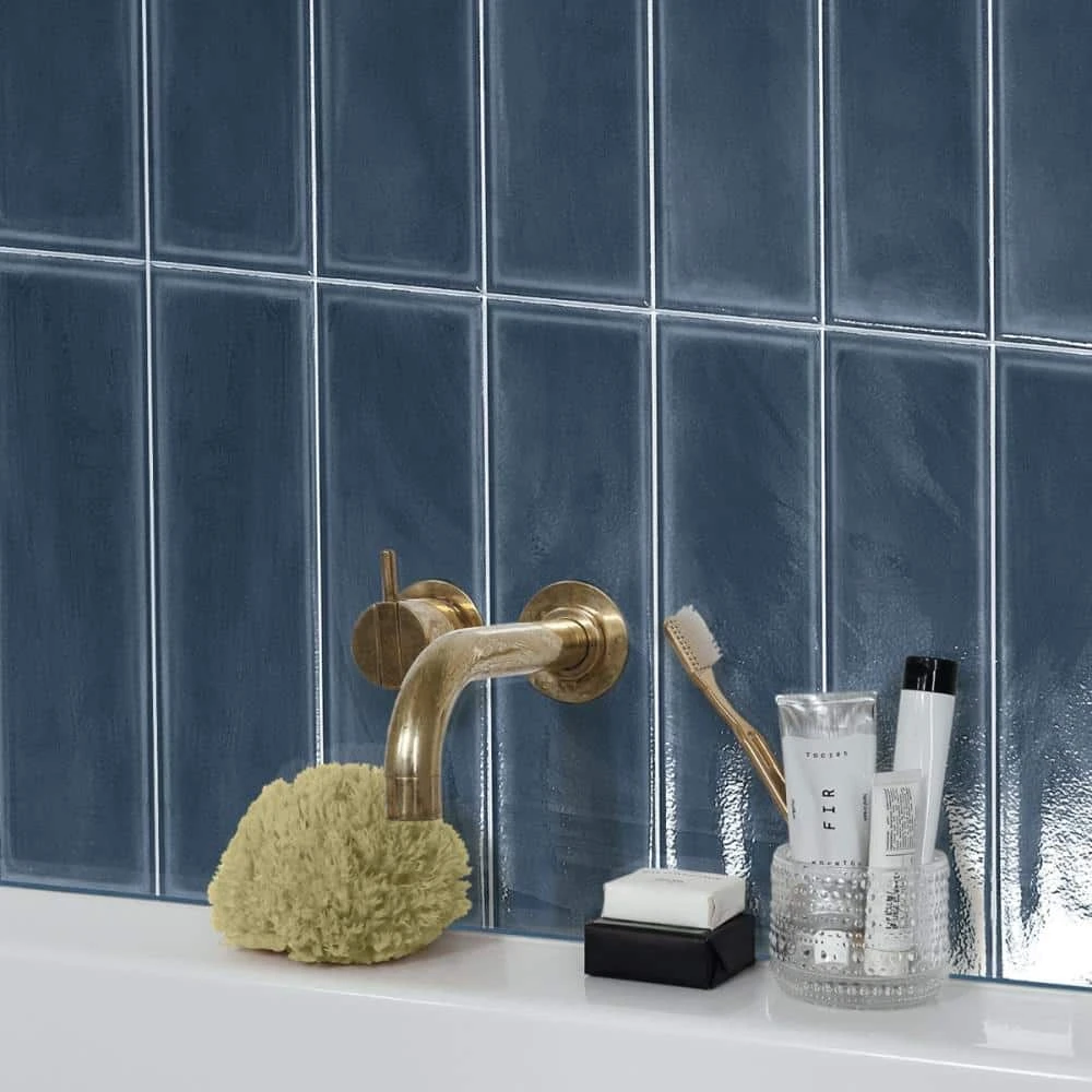 Stacy Garcia Olimar Denim 3.93 in. x 15.74 in. Polished Porcelain Wall Tile (7.74 sq. ft./Case) by Ivy Hill Tile 4 Stacy Garcia Olimar Denim 3.93 in. x 15.74 in. Polished Porcelain Wall Tile (7.74 sq. ft./Case) by Ivy Hill Tile - Image 2