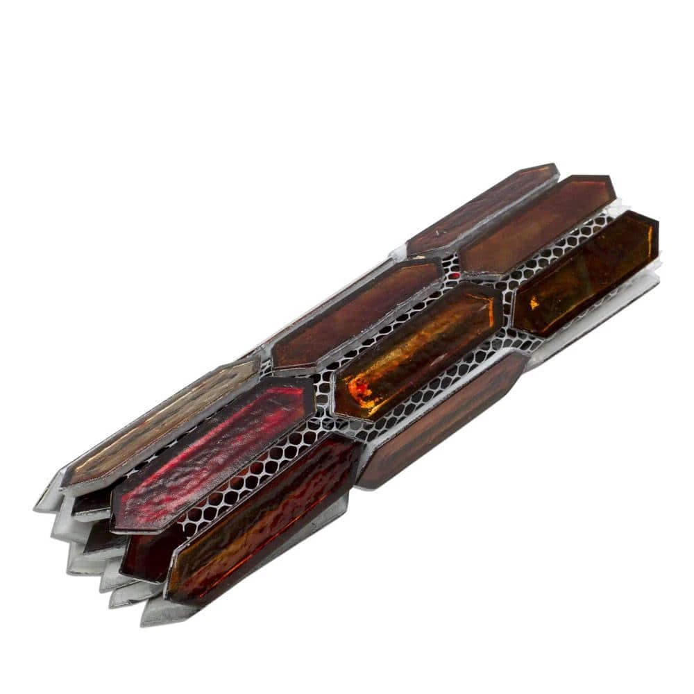 Fargin Sunset Elongated Hexagon 12 in. x 10 in. x 7mm Polished Glass Mosaic Tile (0.82 sq. ft.) by Ivy Hill Tile 7 Fargin Sunset Elongated Hexagon 12 in. x 10 in. x 7mm Polished Glass Mosaic Tile (0.82 sq. ft.) by Ivy Hill Tile - Image 5