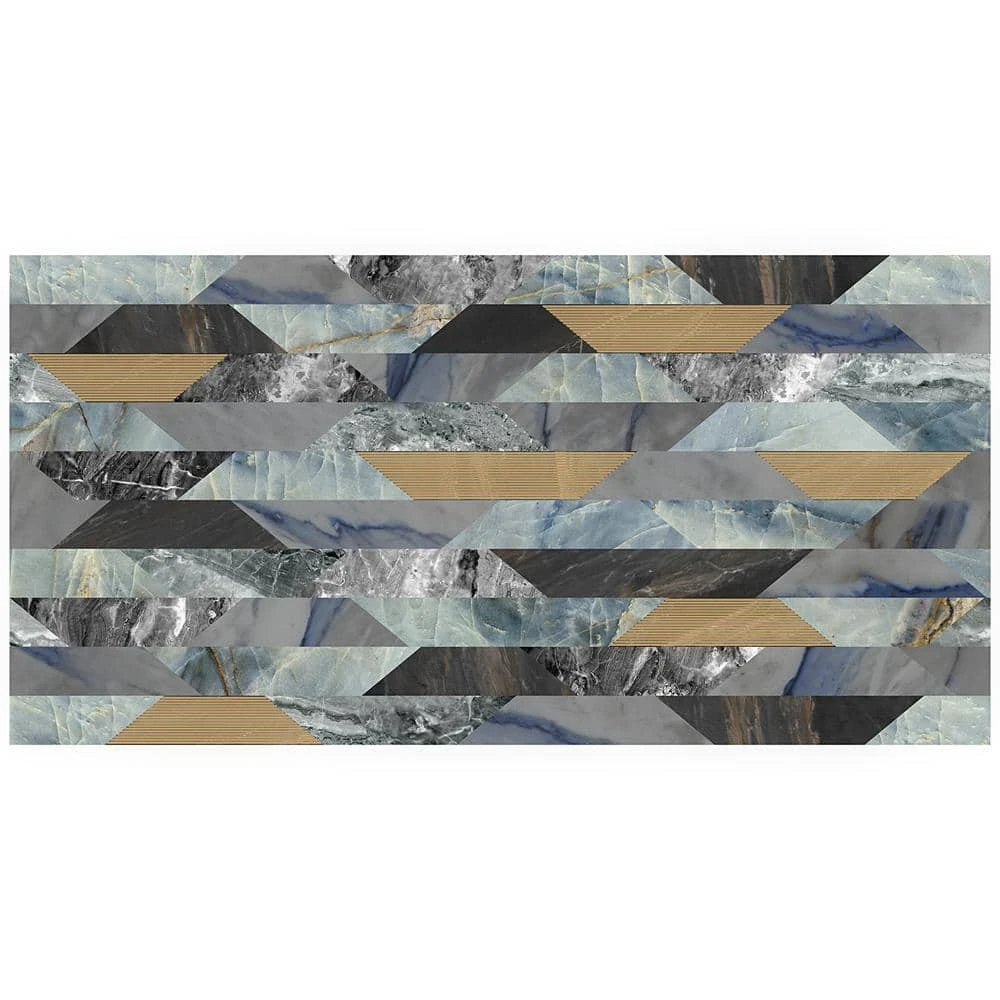 Daze Stone Geometric Striped 24 in. x 48 in. Matte Porcelain Floor and Wall Tile (1 piece / 7.75 sq. ft. / case) by Ivy Hill Tile 6 Daze Stone Geometric Striped 24 in. x 48 in. Matte Porcelain Floor and Wall Tile (1 piece / 7.75 sq. ft. / case) by Ivy Hill Tile - Image 4