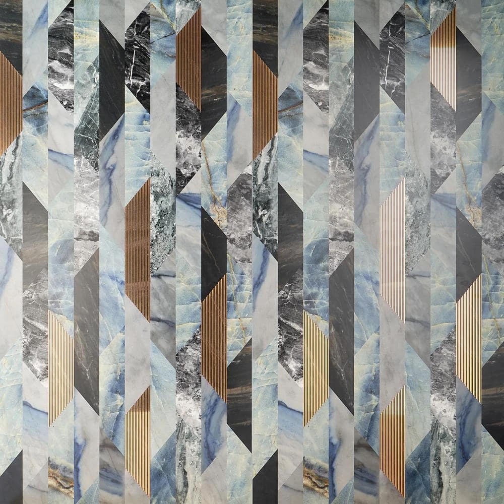 Daze Stone Geometric Striped 24 in. x 48 in. Matte Porcelain Floor and Wall Tile (1 piece / 7.75 sq. ft. / case) by Ivy Hill Tile 3 Daze Stone Geometric Striped 24 in. x 48 in. Matte Porcelain Floor and Wall Tile (1 piece / 7.75 sq. ft. / case) by Ivy Hill Tile