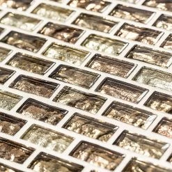 Infusion Gold Metallic 11.875 in. x 11.375 in. Interlocking Brick Glass Mosaic Tile (0.938 sq. ft/Each) by Jeffrey Court 9 Infusion Gold Metallic 11.875 in. x 11.375 in. Interlocking Brick Glass Mosaic Tile (0.938 sq. ft/Each) by Jeffrey Court -Tile Elegant Shop gold jeffrey court glass tile 99793 a0 1000