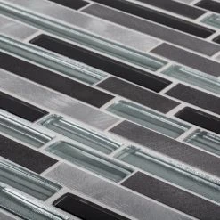 Binary Code Gray and Blue 11.625 in. x 11.625 in. Interlocking Glass and Metal Mosaic Tile (14.22 sq. ft./Case) by Jeffrey Court 9 Binary Code Gray and Blue 11.625 in. x 11.625 in. Interlocking Glass and Metal Mosaic Tile (14.22 sq. ft./Case) by Jeffrey Court -Tile Elegant Shop gray blue jeffrey court glass tile 99000 1d 1000