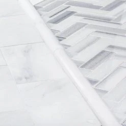 Zebra Plains Gray 12.875 in x 11.125 in. Herringbone Polished Marble Wall and Floor Mosaic Tile (9.947 sq. ft./Case) by Jeffrey Court 11 Zebra Plains Gray 12.875 in x 11.125 in. Herringbone Polished Marble Wall and Floor Mosaic Tile (9.947 sq. ft./Case) by Jeffrey Court -Tile Elegant Shop gray grey jeffrey court marble tile 99287 a0 1000