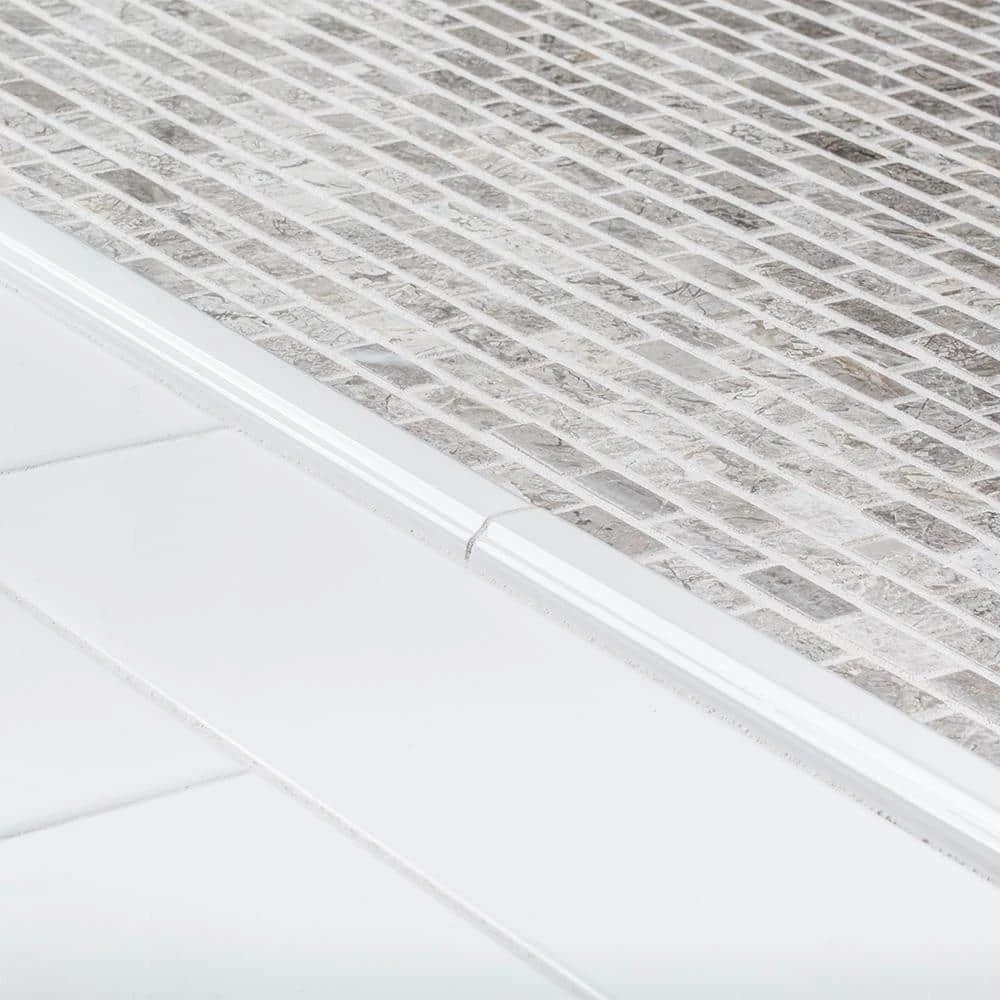 Stormy Knight Grey 12 in. x 12 in. Interlocking Polished Marble Stone Mosaic Tile (10 sq. ft./Case) by Jeffrey Court 6 Stormy Knight Grey 12 in. x 12 in. Interlocking Polished Marble Stone Mosaic Tile (10 sq. ft./Case) by Jeffrey Court - Image 4