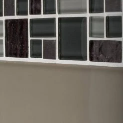 Satin Sapphire Gray 11.875 in. x 11.875 in. Square Mixed Glass and Metal Mosaic Tile (9.79 sq. ft./Case) by Jeffrey Court 10 Satin Sapphire Gray 11.875 in. x 11.875 in. Square Mixed Glass and Metal Mosaic Tile (9.79 sq. ft./Case) by Jeffrey Court -Tile Elegant Shop gray grey jeffrey court marble tile 99568 a0 1000