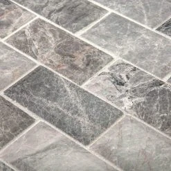 Tundra Grey 2 x 4 Beveled 10 in. x 11.75 in. Interlocking Polished Marble Mosaic Tile (0.815 sq. ft./Each) by Jeffrey Court 12 Tundra Grey 2 x 4 Beveled 10 in. x 11.75 in. Interlocking Polished Marble Mosaic Tile (0.815 sq. ft./Each) by Jeffrey Court -Tile Elegant Shop gray grey jeffrey court marble tile 99652 66 1000