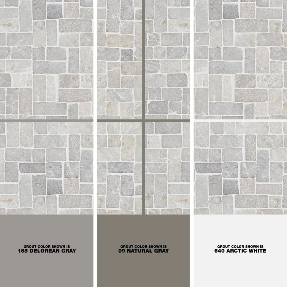 Countryside Interlocking 11.81 in. x 11.81 in. Gray Floor and Wall Mosaic (0.97 sq. ft. / sheet) by Ivy Hill Tile 5 Countryside Interlocking 11.81 in. x 11.81 in. Gray Floor and Wall Mosaic (0.97 sq. ft. / sheet) by Ivy Hill Tile - Image 3