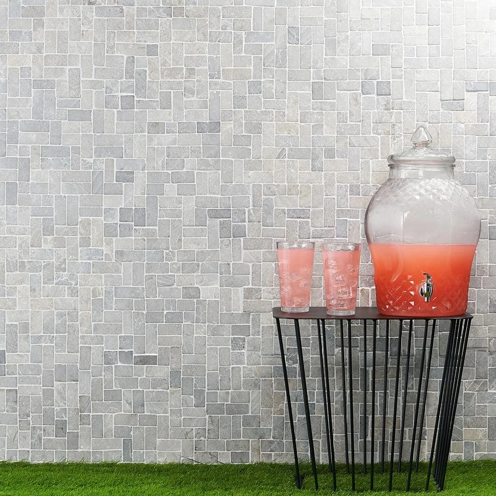 Countryside Interlocking 11.81 in. x 11.81 in. Gray Floor and Wall Mosaic (0.97 sq. ft. / sheet) by Ivy Hill Tile 4 Countryside Interlocking 11.81 in. x 11.81 in. Gray Floor and Wall Mosaic (0.97 sq. ft. / sheet) by Ivy Hill Tile - Image 2