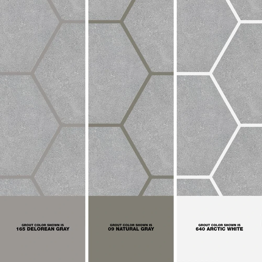 Sanskrit Gray Hex 8.86 in. x 10.20 in. Matte Porcelain Floor and Wall Tile (9.47 sq. ft./Case) by Ivy Hill Tile 5 Sanskrit Gray Hex 8.86 in. x 10.20 in. Matte Porcelain Floor and Wall Tile (9.47 sq. ft./Case) by Ivy Hill Tile - Image 3