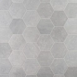 Sanskrit Gray Hex 8.86 in. x 10.20 in. Matte Porcelain Floor and Wall Tile (9.47 sq. ft./Case) by Ivy Hill Tile