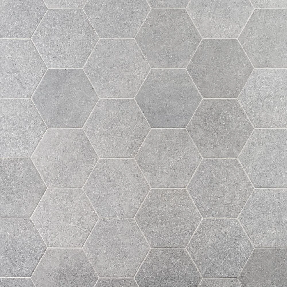 Sanskrit Gray Hex 8.86 in. x 10.20 in. Matte Porcelain Floor and Wall Tile (9.47 sq. ft./Case) by Ivy Hill Tile 3 Sanskrit Gray Hex 8.86 in. x 10.20 in. Matte Porcelain Floor and Wall Tile (9.47 sq. ft./Case) by Ivy Hill Tile