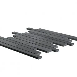 Tarmac Gray 10 in. x 12.in. Interlocking Honed Basalt Mosaic Tile (0.833 sq. ft./Each) by Jeffrey Court 9 Tarmac Gray 10 in. x 12.in. Interlocking Honed Basalt Mosaic Tile (0.833 sq. ft./Each) by Jeffrey Court -Tile Elegant Shop gray jeffrey court basalt tile 96616 40 1000