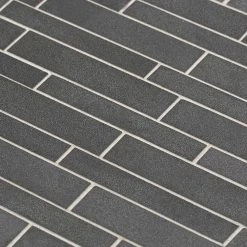 Tarmac Gray 10 in. x 12.in. Interlocking Honed Basalt Mosaic Tile (0.833 sq. ft./Each) by Jeffrey Court 10 Tarmac Gray 10 in. x 12.in. Interlocking Honed Basalt Mosaic Tile (0.833 sq. ft./Each) by Jeffrey Court -Tile Elegant Shop gray jeffrey court basalt tile 96616 a0 1000