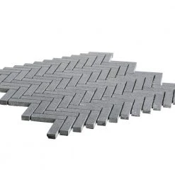 Basalt Herringbone Gray 10 in. x 10.75 in Honed Basalt Wall and Floor Mosaic Tile (0.765 sq. ft./Each) by Jeffrey Court 11 Basalt Herringbone Gray 10 in. x 10.75 in Honed Basalt Wall and Floor Mosaic Tile (0.765 sq. ft./Each) by Jeffrey Court -Tile Elegant Shop gray jeffrey court basalt tile 97935 40 1000