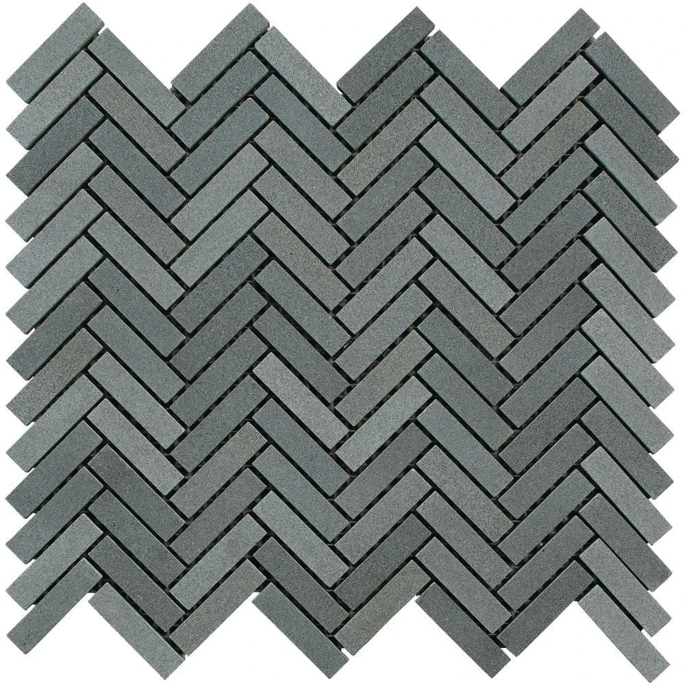 Basalt Herringbone Gray 10 in. x 10.75 in Honed Basalt Wall and Floor Mosaic Tile (0.765 sq. ft./Each) by Jeffrey Court 8 Basalt Herringbone Gray 10 in. x 10.75 in Honed Basalt Wall and Floor Mosaic Tile (0.765 sq. ft./Each) by Jeffrey Court - Image 6