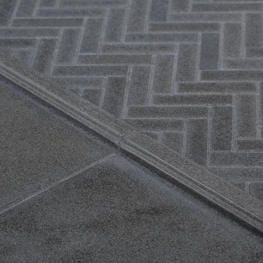 Basalt Herringbone Gray 10 in. x 10.75 in Honed Basalt Wall and Floor Mosaic Tile (0.765 sq. ft./Each) by Jeffrey Court 9 Basalt Herringbone Gray 10 in. x 10.75 in Honed Basalt Wall and Floor Mosaic Tile (0.765 sq. ft./Each) by Jeffrey Court - Image 7