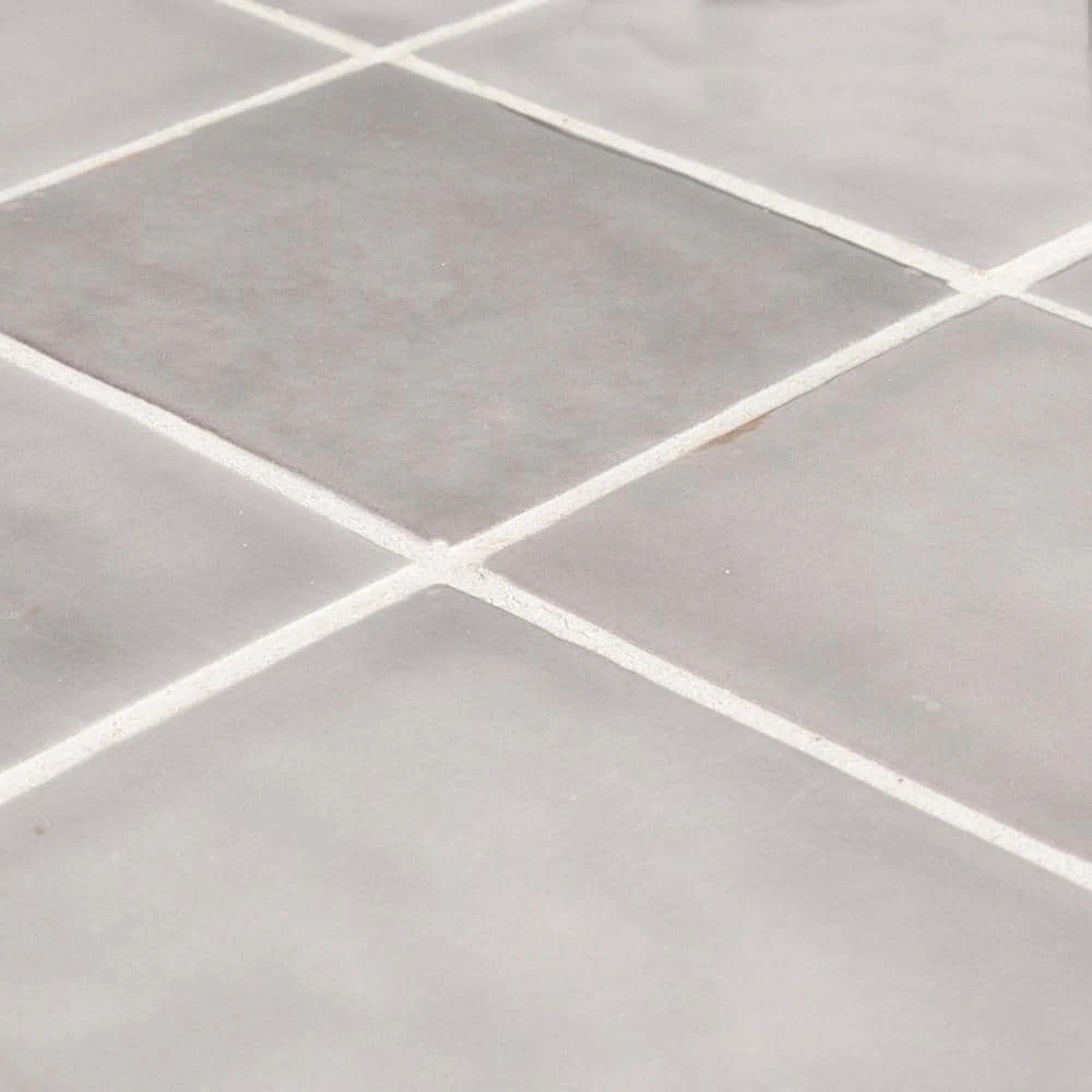 Vista Grey Zellige 4 in. x 4 in. Glossy Ceramic Wall Tile (5.4 sq. ft./Case) by Jeffrey Court 6 Vista Grey Zellige 4 in. x 4 in. Glossy Ceramic Wall Tile (5.4 sq. ft./Case) by Jeffrey Court - Image 4