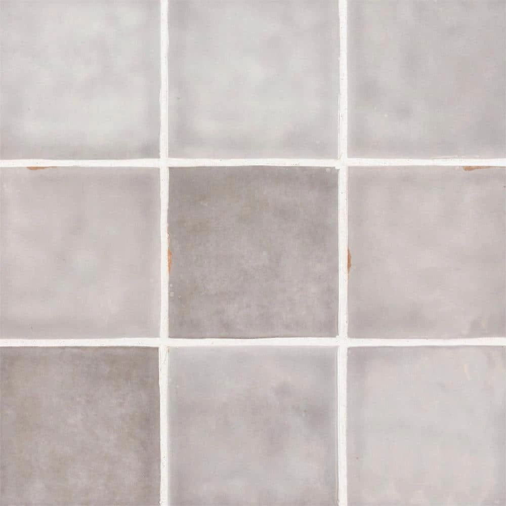 Vista Grey Zellige 4 in. x 4 in. Glossy Ceramic Wall Tile (5.4 sq. ft./Case) by Jeffrey Court 5 Vista Grey Zellige 4 in. x 4 in. Glossy Ceramic Wall Tile (5.4 sq. ft./Case) by Jeffrey Court - Image 3