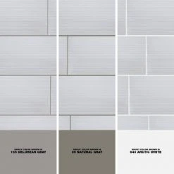 Morning Tide Gray 10 in. x 20 in. Glossy Textured Ceramic Wall Tile (10.76 sq. ft./Case) by Jeffrey Court 10 Morning Tide Gray 10 in. x 20 in. Glossy Textured Ceramic Wall Tile (10.76 sq. ft./Case) by Jeffrey Court -Tile Elegant Shop gray jeffrey court ceramic tile 97826 1d 1000