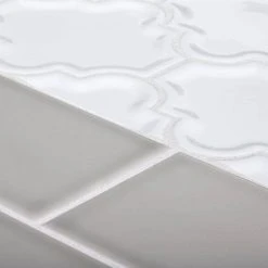 Weather Grey 3 in. x 12 in. Glossy Ceramic Wall Tile (16.5 sq. ft./Case) by Jeffrey Court 13 Weather Grey 3 in. x 12 in. Glossy Ceramic Wall Tile (16.5 sq. ft./Case) by Jeffrey Court -Tile Elegant Shop gray jeffrey court ceramic tile 99345 a0 1000