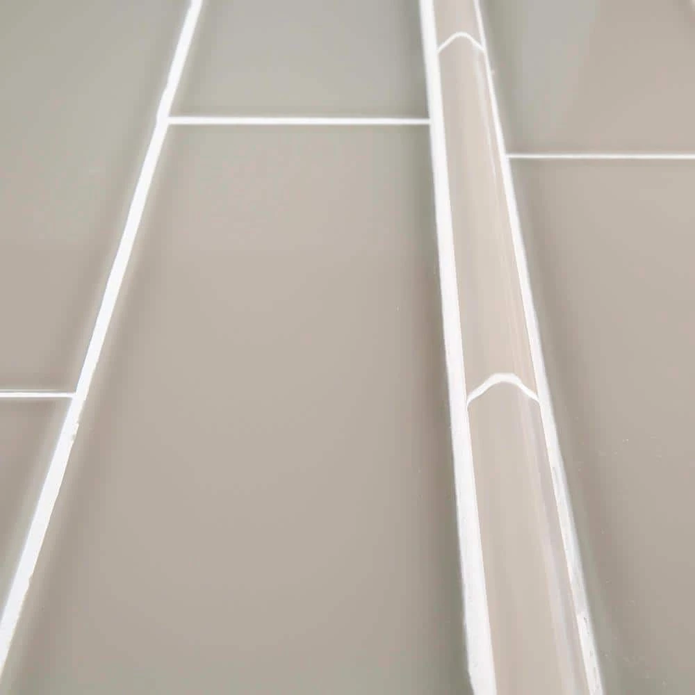 Misty Grey Gloss 4 in. x 16 in. Subway Gloss Ceramic Wall Tile (11.11 Sq.Ft./ Case) by Jeffrey Court 7 Misty Grey Gloss 4 in. x 16 in. Subway Gloss Ceramic Wall Tile (11.11 Sq.Ft./ Case) by Jeffrey Court - Image 5