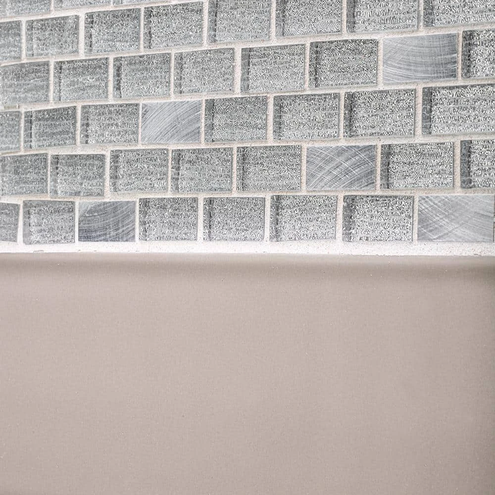 Misty Grey Gloss 4 in. x 16 in. Subway Gloss Ceramic Wall Tile (11.11 Sq.Ft./ Case) by Jeffrey Court 6 Misty Grey Gloss 4 in. x 16 in. Subway Gloss Ceramic Wall Tile (11.11 Sq.Ft./ Case) by Jeffrey Court - Image 4