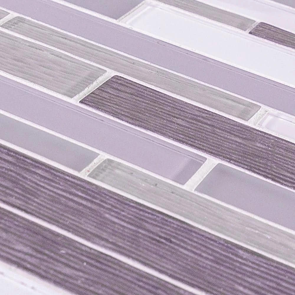 Forest Folly Gray 11.625 in. x 11.5 in. Interlocking Glass Mosaic Tile (0.928 sq. ft./Each) by Jeffrey Court 6 Forest Folly Gray 11.625 in. x 11.5 in. Interlocking Glass Mosaic Tile (0.928 sq. ft./Each) by Jeffrey Court - Image 4