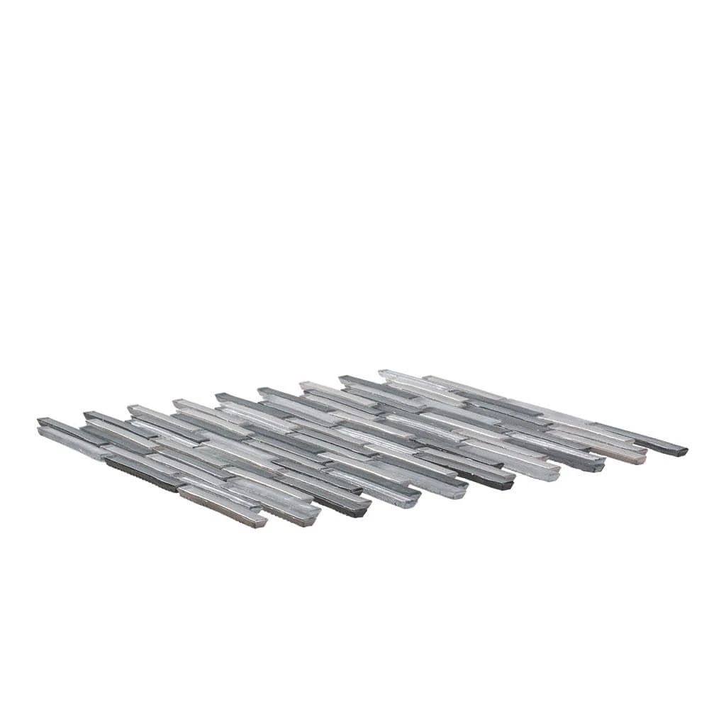 Mirage Gray 11 in. x 11.75 in. Interlocking Glass Mosaic Wall Tile (13.46 sq. ft./Case) by Jeffrey Court 5 Mirage Gray 11 in. x 11.75 in. Interlocking Glass Mosaic Wall Tile (13.46 sq. ft./Case) by Jeffrey Court - Image 3