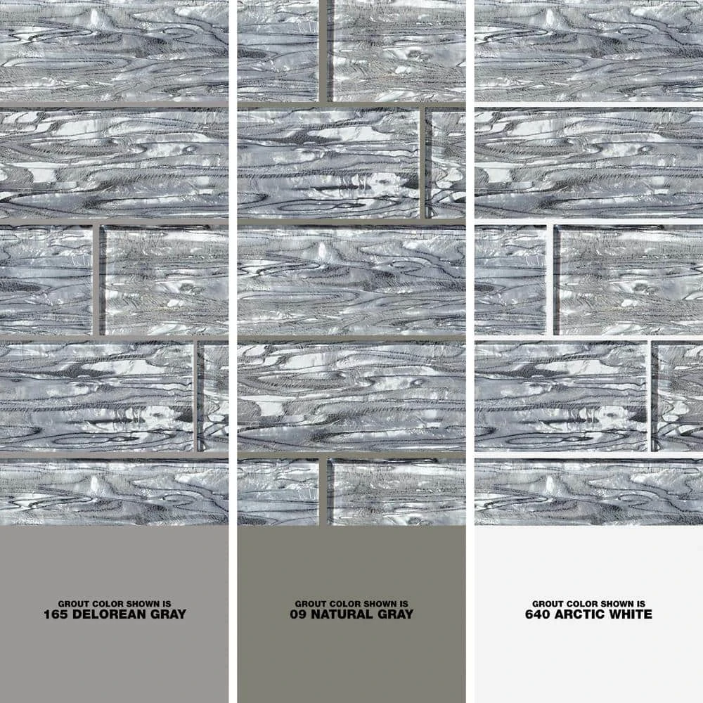 Abalone Gray 3 in. x 12 in. Glossy Glass Wall Tile (1 sq. ft./Pack) by Jeffrey Court 6 Abalone Gray 3 in. x 12 in. Glossy Glass Wall Tile (1 sq. ft./Pack) by Jeffrey Court - Image 4