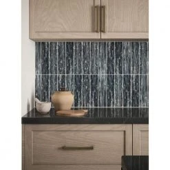 Abalone Gray 3 in. x 12 in. Glossy Glass Wall Tile (1 sq. ft./Pack) by Jeffrey Court 18 Abalone Gray 3 in. x 12 in. Glossy Glass Wall Tile (1 sq. ft./Pack) by Jeffrey Court -Tile Elegant Shop gray jeffrey court glass tile 97930 4f 1000