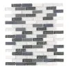 Silver Tradition Mini Brick Gray 9.75 in. x 11.875 in. Interlocking Mixed Glass/Marble Mosaic Tile (8.04 sq. ft./Case) by Jeffrey Court 2 Silver Tradition Mini Brick Gray 9.75 in. x 11.875 in. Interlocking Mixed Glass/Marble Mosaic Tile (8.04 sq. ft./Case) by Jeffrey Court -Tile Elegant Shop gray jeffrey court glass tile 99151 64 1000