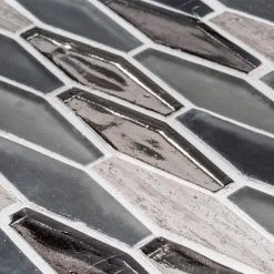 Jasper Gray 11.625 in. x 11.625 in. Hexagon Mixed Glass Mosaic Tile (14.07 sq. ft./Case) by Jeffrey Court 11 Jasper Gray 11.625 in. x 11.625 in. Hexagon Mixed Glass Mosaic Tile (14.07 sq. ft./Case) by Jeffrey Court -Tile Elegant Shop gray jeffrey court glass tile 99395 1d 1000