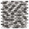 Stealth Grey 11.875 in. x 11.25 in. Interlocking Gloss Glass/Matte Metal Wall Mosaic Tile (9.27 sq. ft./Case) by Jeffrey Court 2 Stealth Grey 11.875 in. x 11.25 in. Interlocking Gloss Glass/Matte Metal Wall Mosaic Tile (9.27 sq. ft./Case) by Jeffrey Court -Tile Elegant Shop gray jeffrey court glass tile 99588 64 1000