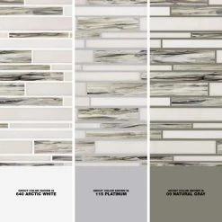 Coastal Skies Grey 11.875 in. x 11.75 in. Interlocking Glossy Glass Mosaic Tile (0.968 sq. ft./Each) by Jeffrey Court 11 Coastal Skies Grey 11.875 in. x 11.75 in. Interlocking Glossy Glass Mosaic Tile (0.968 sq. ft./Each) by Jeffrey Court -Tile Elegant Shop gray jeffrey court glass tile 99590 1d 1000